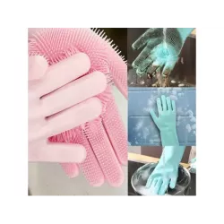 Rękawice do mycia naczyń myjka kuchenne silikonowe - 12