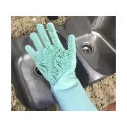 Rękawice do mycia naczyń myjka kuchenne silikonowe - 15