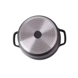 Garnek brytfanna do gotowania pieczenia non stick indukcja gaz pokrywa 4l - 3