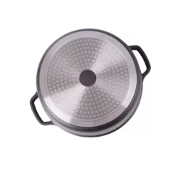 Garnek brytfanna do gotowania pieczenia non stick indukcja gaz pokrywa 7l - 5