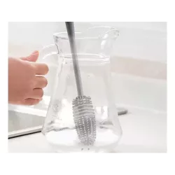 Szczotka do mycia butelek szklanek myjka silikonowa długa dokładna - 9