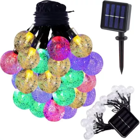 Girlanda ogrodowa lampki 20 led solarna multikolor-5907451347980