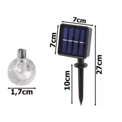 Girlanda ogrodowa lampki 20 led solarna multikolor - 16