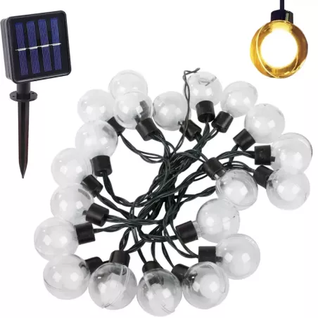 Girlanda ogrodowa solarna lampki 20 led ciepłe-5907451348000