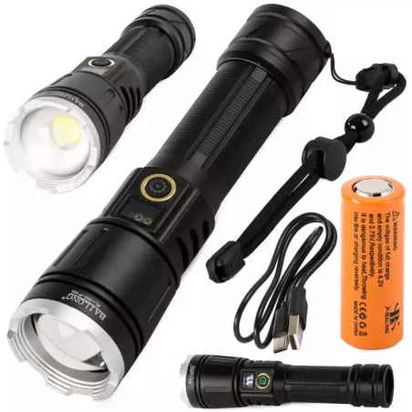 Latarka taktyczna wojskowa bailong led xhp160 zoom-5907451348352