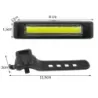 Lampka rowerowa tylna tył usb led cob lampa 100lm - 6