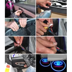 Zestaw rzutnik projektor logo do HONDA, BMW, MERCEDES, MAZDA
