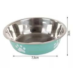 Miska dla psa metalowa antypoślizgowa łapka 150ml - 6