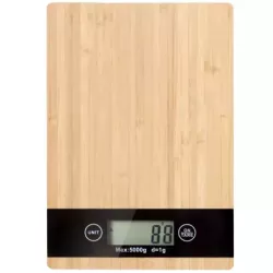 Waga kuchenna bambusowa elektroniczna lcd do 5 kg - 1