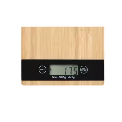 Waga kuchenna bambusowa elektroniczna lcd do 5 kg - 5