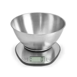 Elektroniczna waga kuchenna z misą 5kg/1g cyfrowa precyzyjna metalowa - 7