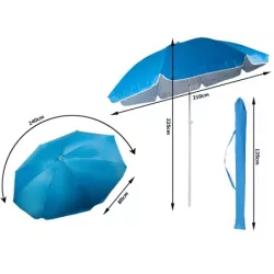 Duży parasol plażowy ogrodowy UV łamany 210cm - 11
