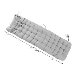 Poduszka na leżak ogrodowy duża pikowana 170x50 cm - 15