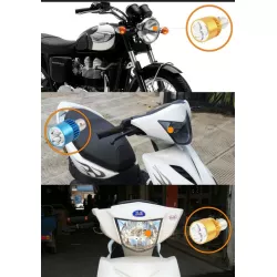 Żarówka motocyklowa BA20D 3 LED 9W zimna