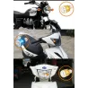Żarówka motocyklowa BA20D 3 LED 9W zimna