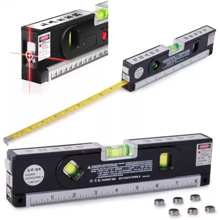 Poziomica laserowa z miarką 250cm miara laser cale-5907451304198