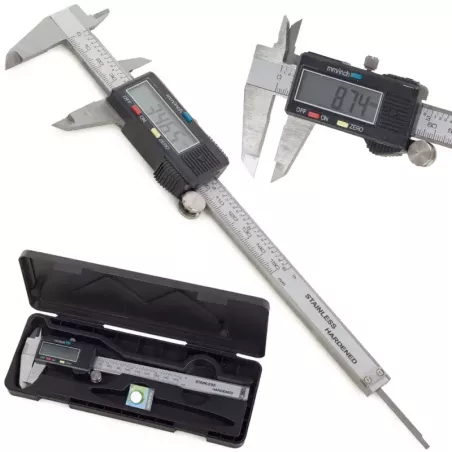 Suwmiarka elektroniczna cyfrowa l150 lcd metalowa-5907451312650