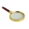 Lupa ręczna klasyczna 80mm złota szkło elegancka - 4