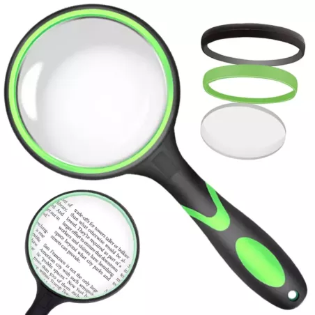 Lupa klasyczna szkło powiększające soczewka 75mm-5907451344989