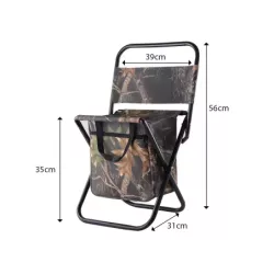 Krzesło wędkarskie z oparciem i torbą termiczną - 2