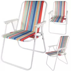 Krzesło składane ogrodowe turystyczne plażowe lekkie biwakowe pod namiot - 1