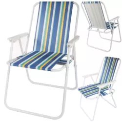 Krzesło składane ogrodowe turystyczne plażowe lekkie biwakowe pod namiot - 1