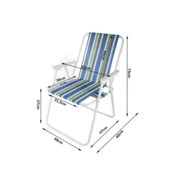 Krzesło składane ogrodowe turystyczne plażowe lekkie biwakowe pod namiot - 6