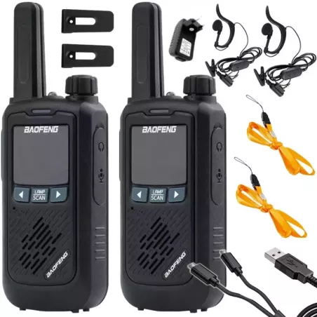 Krótkofalówki walkie talkie baofeng bf-t17 radiotelefon zestaw latarka 2szt-5907451353073