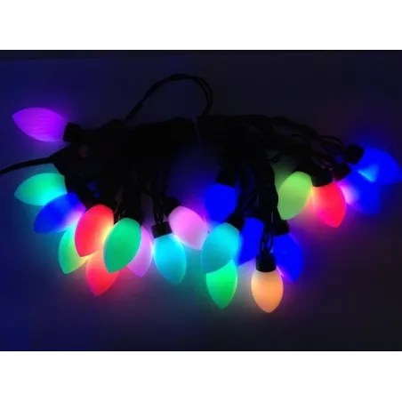 Lampki choinkowe duże świeczki jajowate kulki 20led 4mb.-