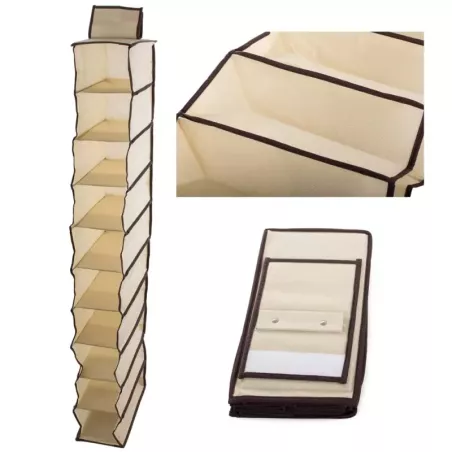 Organizer do szafy wisząca półka z 10 półkami 120-5907451301456