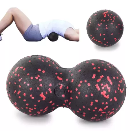 Piłka do masażu wałek roller do ćwiczeń + podwójna-5907451325650