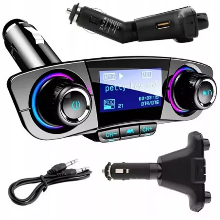 Transmiter fm bluetooth usb 5.0 wielofunkcyjny 8w1-5907451330197