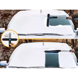 Skrobaczka szczotka zmiotka teleskopowa składana do auta szyby śniegu lodu - 10