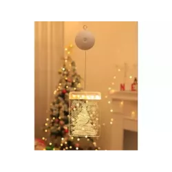 Witraż LED 3d na okno ozdoba lampki świąteczne - 5