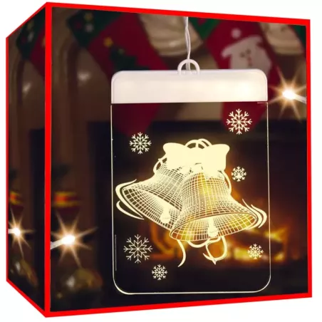 Witraż LED 3d na okno ozdoba lampki świąteczne-5907451338285