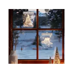 Witraż LED 3d na okno ozdoba lampki świąteczne - 7