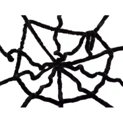Sztuczna duża pajęczyna czarna halloween dekoracja - 2