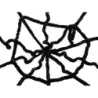 Sztuczna duża pajęczyna czarna halloween dekoracja - 2