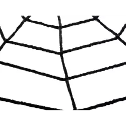 Sztuczna duża pajęczyna czarna halloween dekoracja - 3