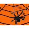 Sztuczna duża pajęczyna czarna halloween dekoracja - 5