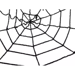 Sztuczna duża pajęczyna czarna halloween dekoracja - 11