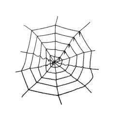 Sztuczna duża pajęczyna czarna halloween dekoracja - 13