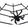 Sztuczna duża pajęczyna czarna halloween dekoracja - 15