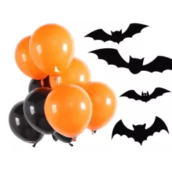 Zestaw balonów halloween czarne pomarańczowe 20szt - 3