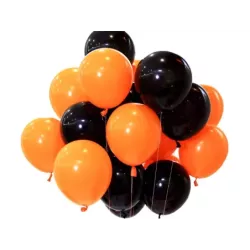 Zestaw balonów halloween czarne pomarańczowe 20szt - 8