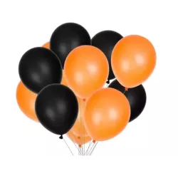 Zestaw balonów halloween czarne pomarańczowe 20szt - 10
