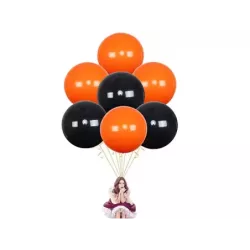 Zestaw balonów halloween czarne pomarańczowe 20szt - 13