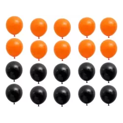 Zestaw balonów halloween czarne pomarańczowe 20szt - 14