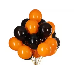 Zestaw balonów halloween czarne pomarańczowe 20szt - 15