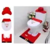 Świąteczny zestaw łazienkowy mikołaj dywanik pokrowiec wc na deskę - 5